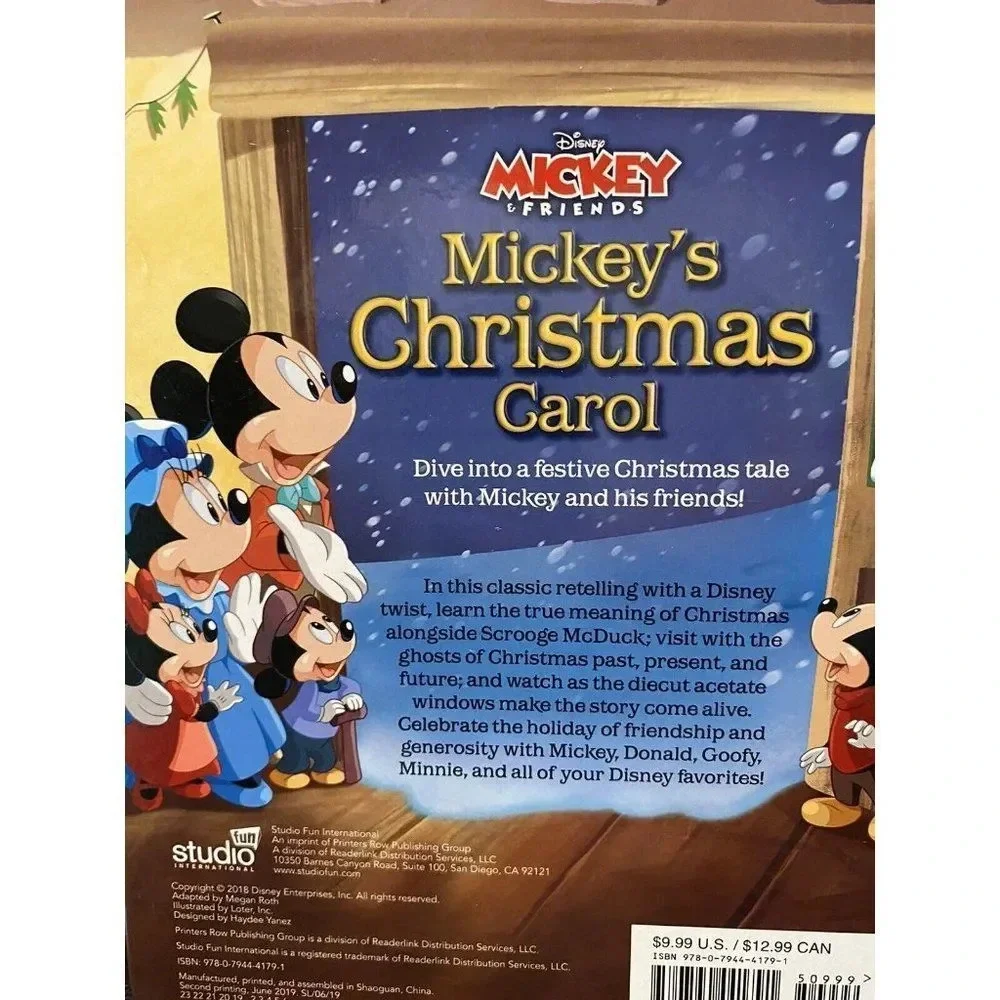 Disney Mickey's Christmas Carol by Megan Roth (2018, Hardcover)